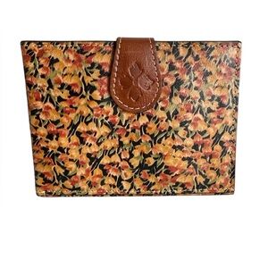 Patricia Nash Floral Wallet - Brown and Orange